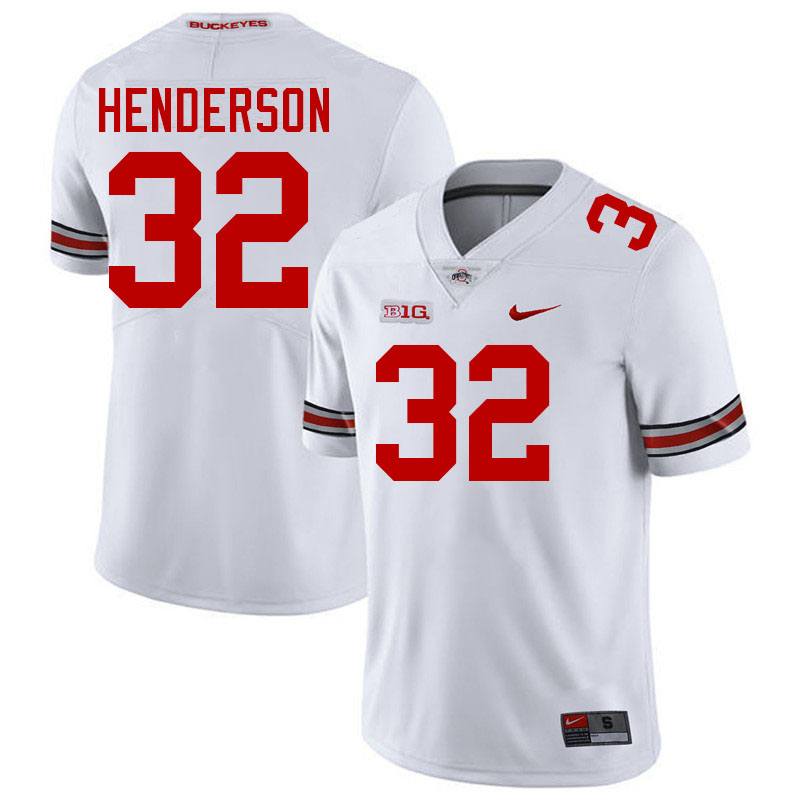 TreVeyon Henderson Ohio State Buckeyes Jersey College Football Uniforms-White